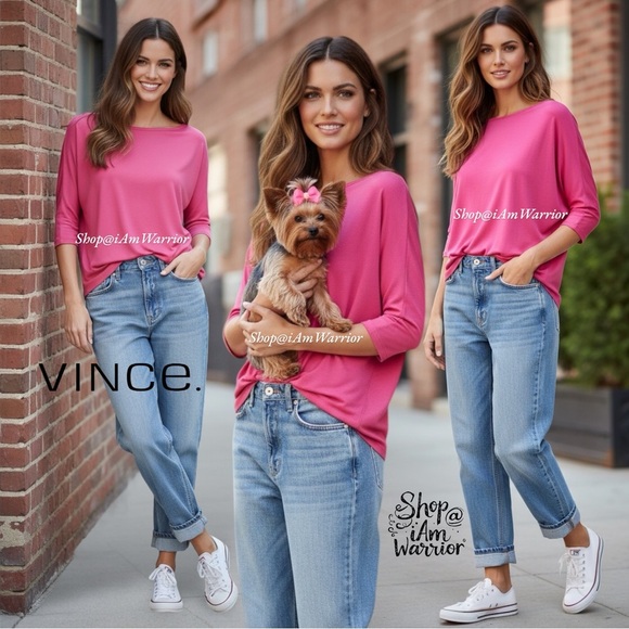 Vince NWT pink dolman sleeve slouchy top *shop@iamwarrior - Picture 1 of 9